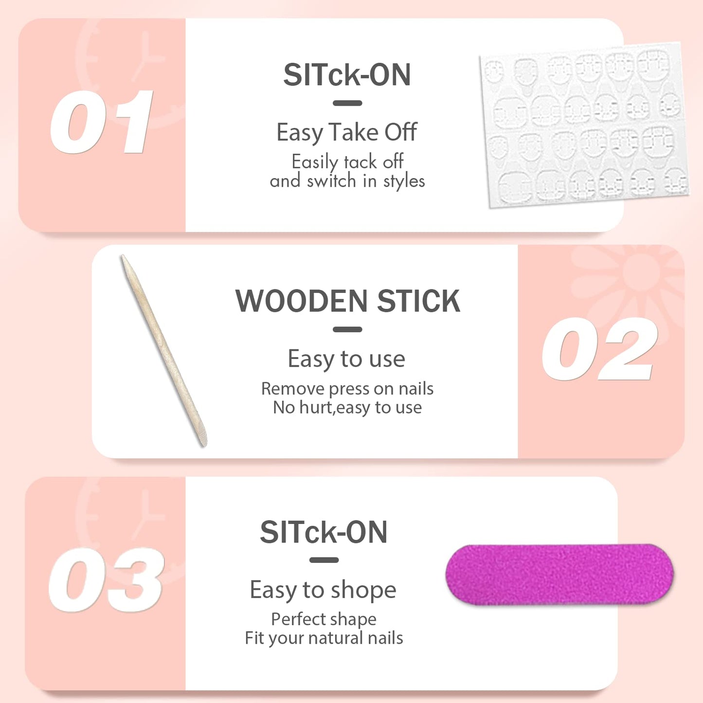 KQueenest Gray Press on Nails Long Medium Square, Stone Grey Fake Nails Medium Coffin, Glossy Sheer Color Acrylic Nails Press ons, Reusable Soft Gel Glue on Nails for Women Fall Winter