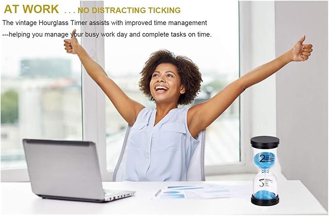 Sand Timer 2 Minute Hourglass Timer: Colorful Small Blue Sand Clock 2 Min, Plastic Hour Glass Sandglass Timer for Kids, Games, Decorative, Classroom, Kitchen, Toothbrush