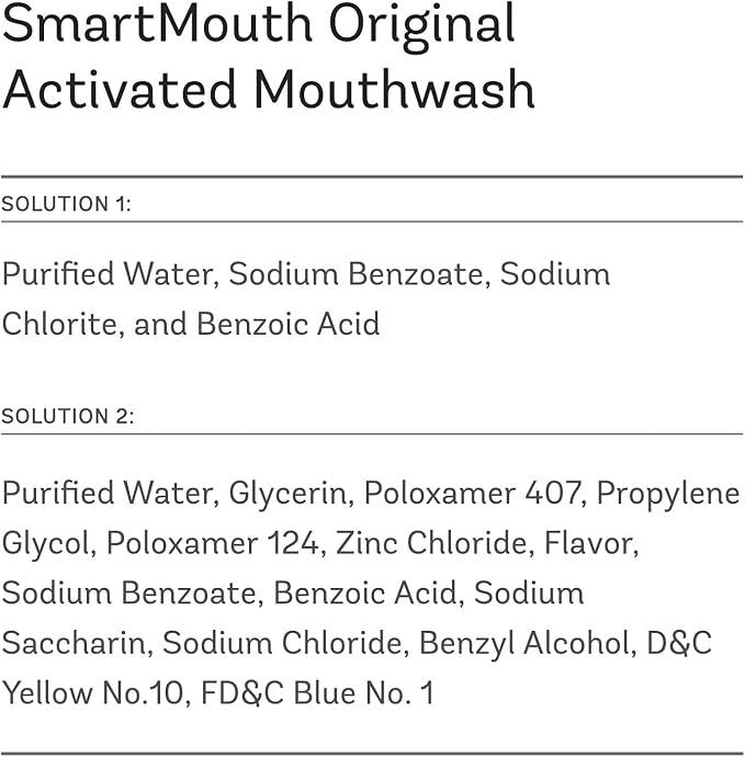 SmartMouth Original Activated Mouthwash Single Packs, Travel Mouthwash, Fresh Mint, 10 Pack