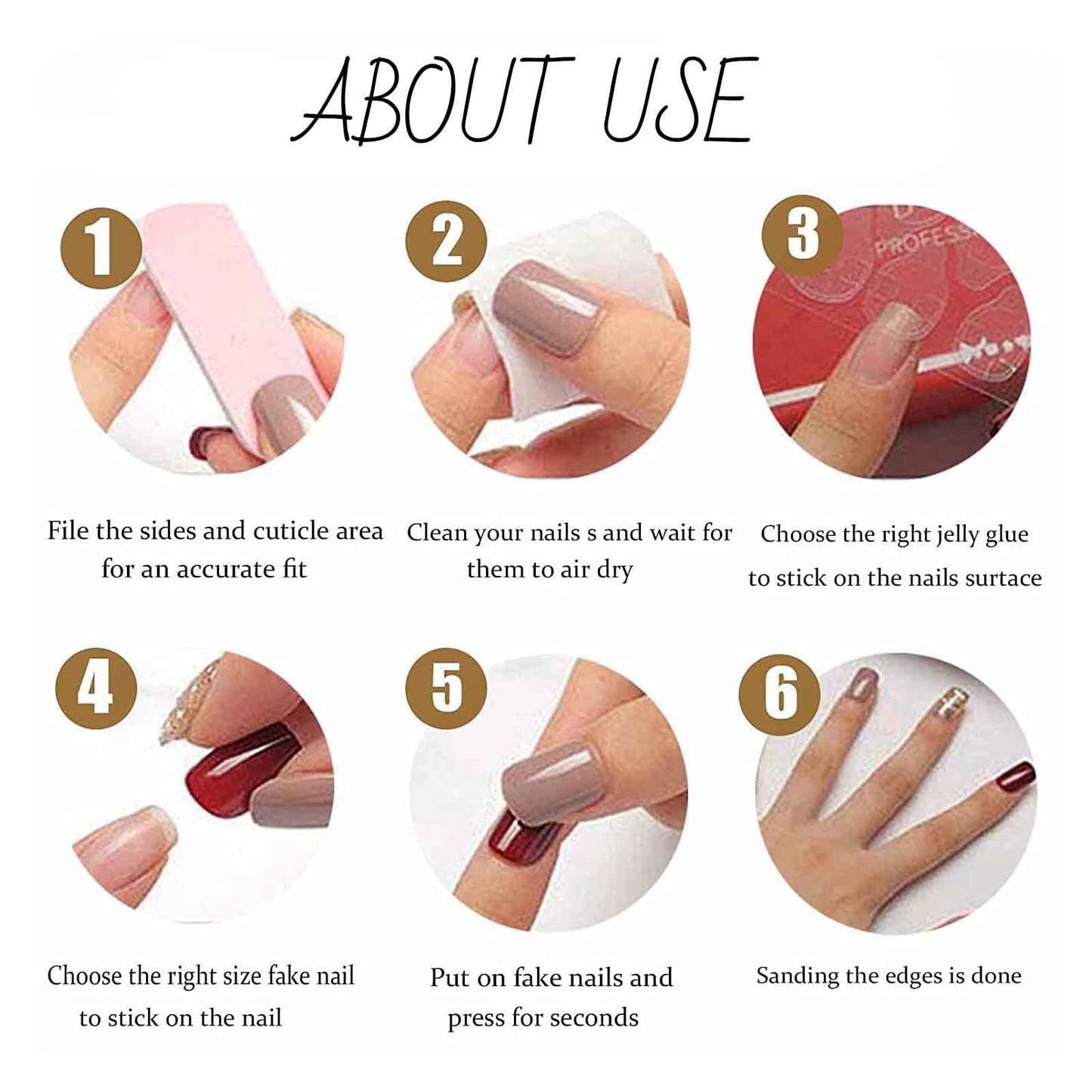 Hkanlre Medium Fake Nails Tips Blue Press on Nails Full Cover Almond False Bling Nails for Women 24PCS