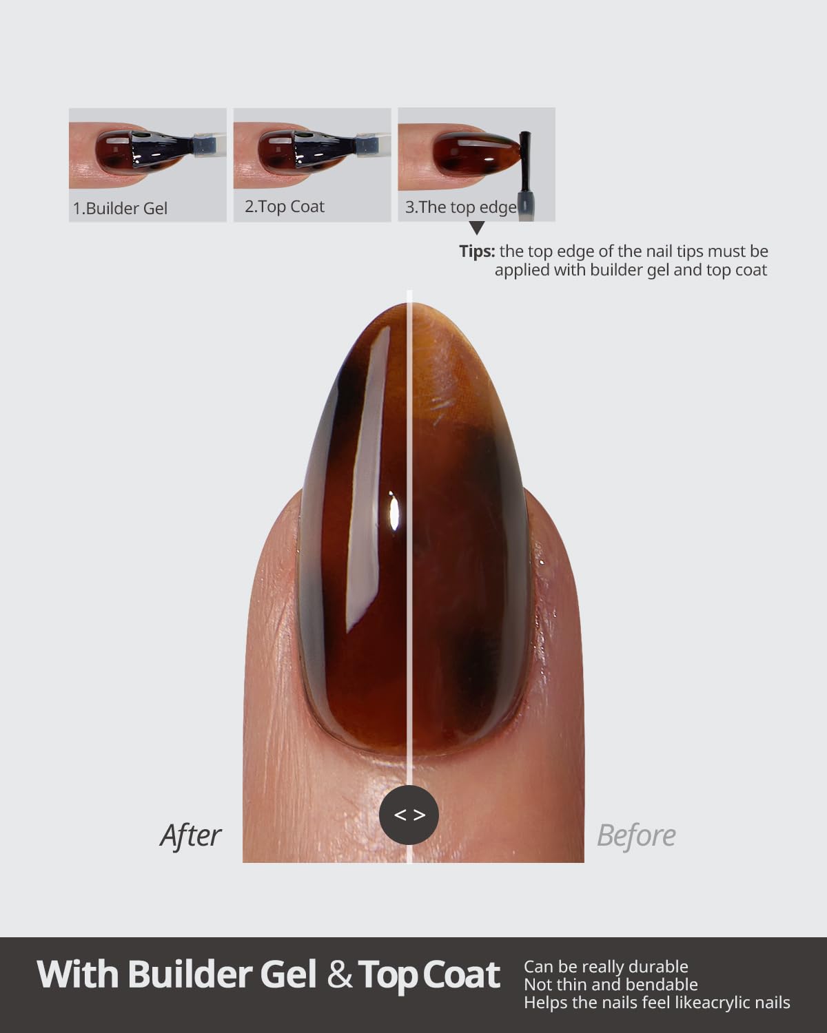 BTArtboxnails SOFTCOATTIPS Press On Nails - Tortoiseshell Long Stiletto Press On Nails, 96Pcs Salon Quality Soak Off Soft Gel Nail Tips in 16 Sizes