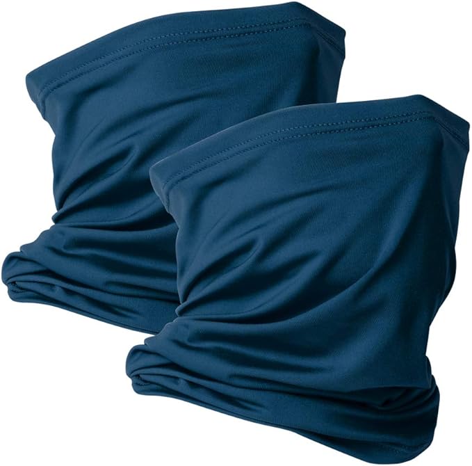 VULKIT 2 Pack Neck Gaiter Face Mask Scarf Reusable Bandanas Tube UV Protection Balaclava Outdoor Sport for Men and Women