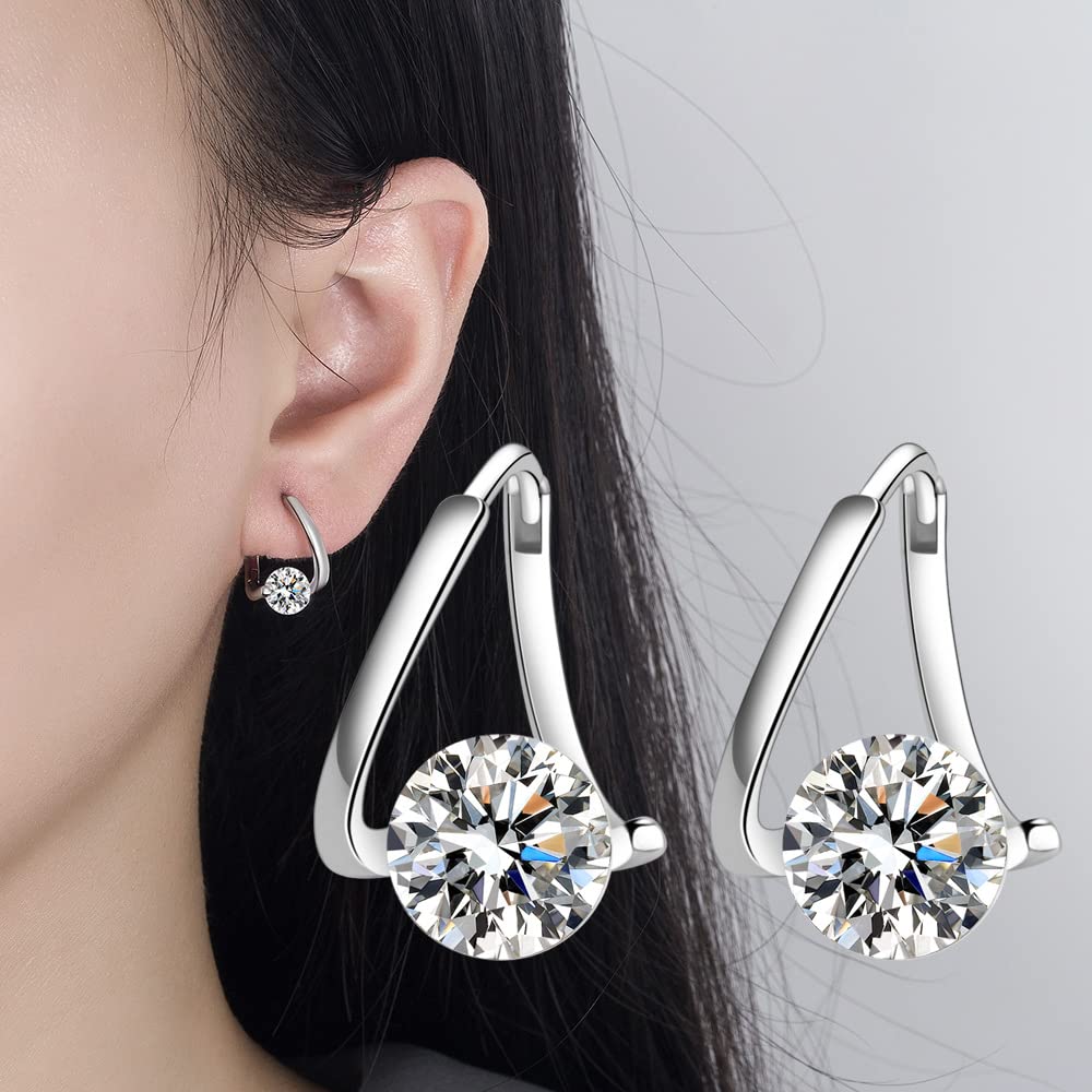 Halolux Lymphvity Germanium Earrings,Atheniz Lymphatic Earrings,Lymphatic Drainage Germanium Earrings Jewelry for Women(Silver+Silver)