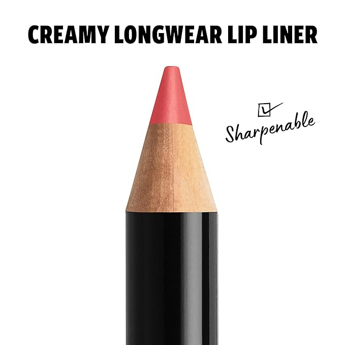 NYX PROFESSIONAL MAKEUP Slim Lip Pencil, Long-Lasting Creamy Lip Liner - Hot Red (Pack of 2)