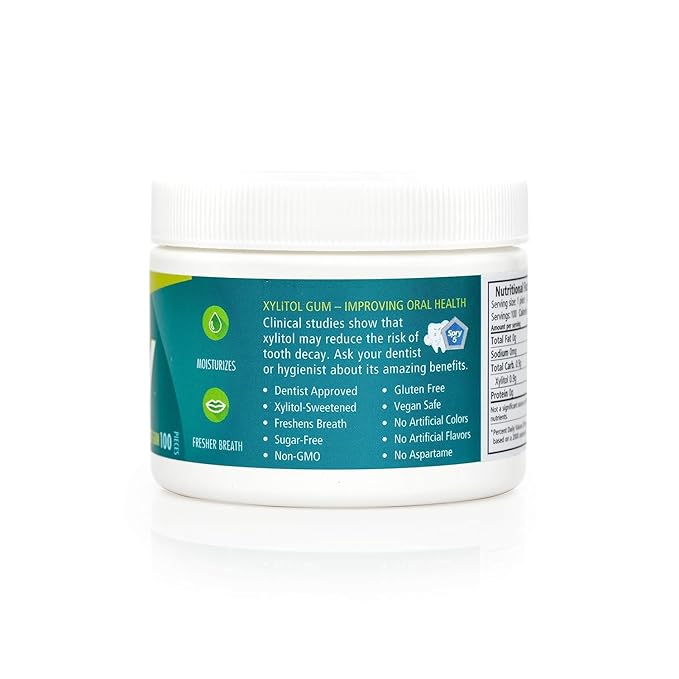 Spry Fresh Natural Xylitol Chewing Gum Dental Defense System - Aspartame-Free, Sugar-Free, Non-GMO, Gluten-Free (Wintergreen, 100 Count - Pack of 1)