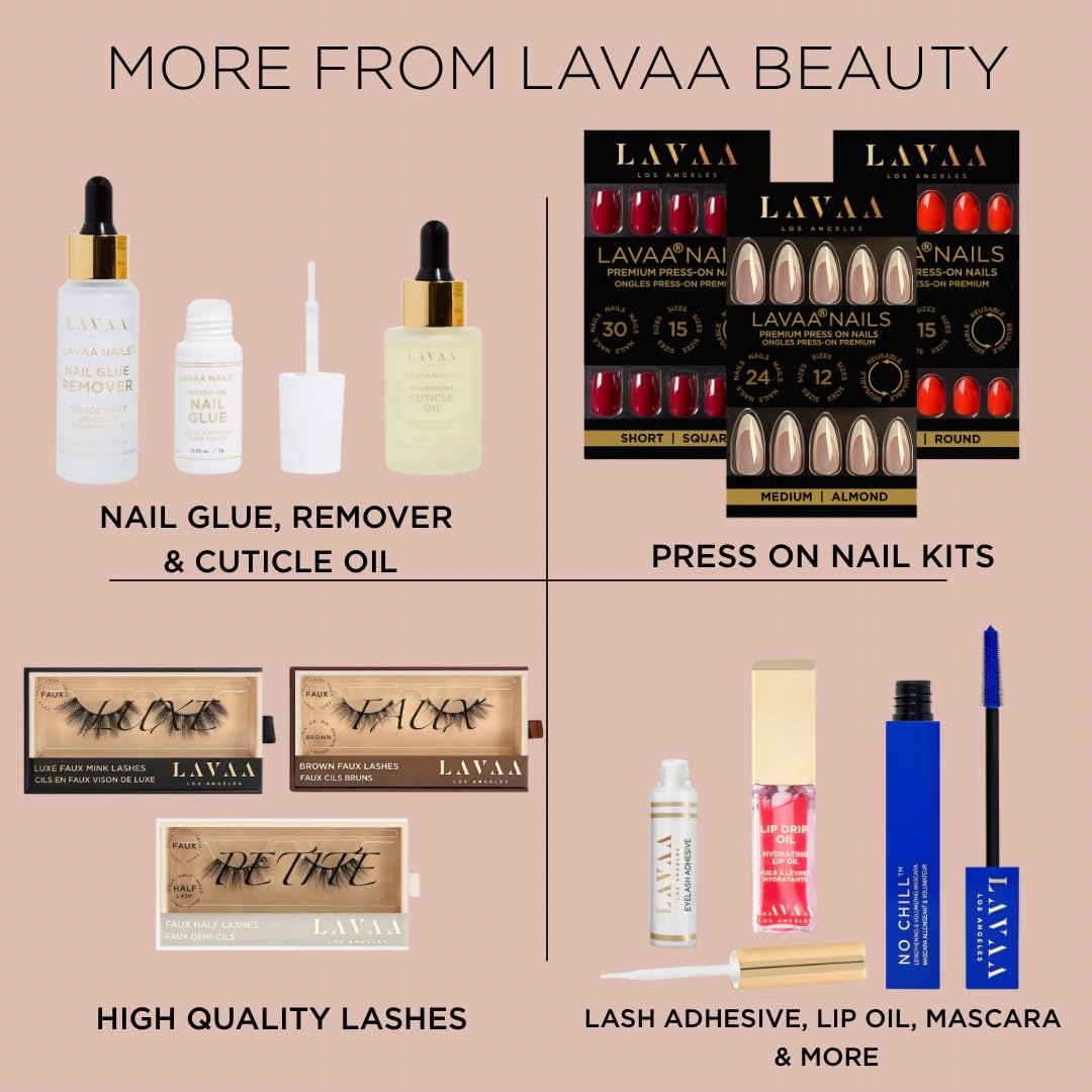 WELL ROUNDED Press-On Nails by Lavaa Beauty | Short Rounded | Short Round Oval French Tip Nails
