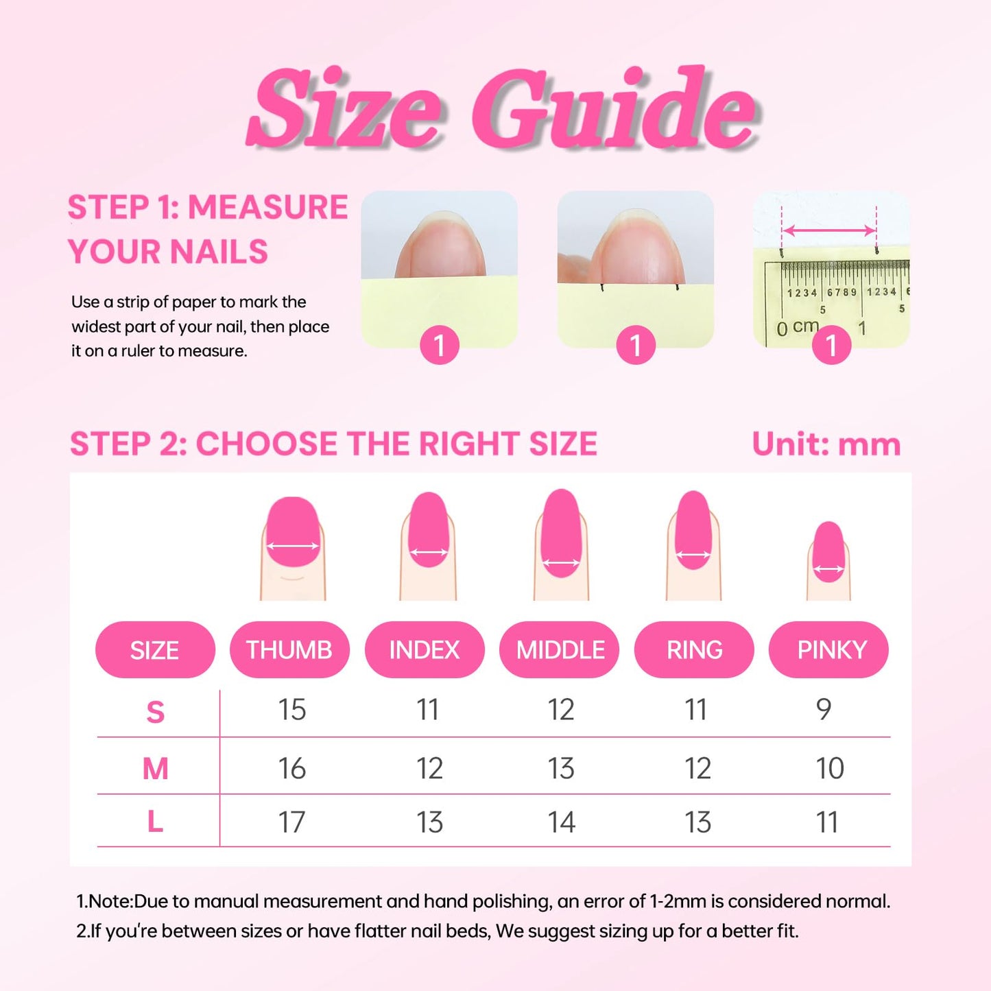 Cute Pink 3D Cherry Strawberry & Grape Fruit Handmade Press On Nails, Almond Glossy Acrylic Fake Nails, 10pcs Reusable Summer Nails - Appife