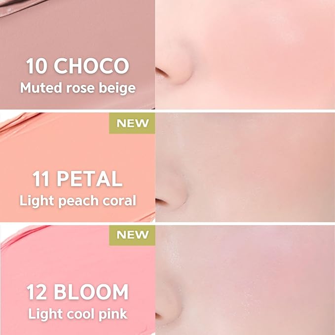 BBIA Ready To Wear Downy Cheek Cream Blush 8 Color - Creamy Blendable & Buildable Blush Dewy Texture & Matte Finish High Pigment Longlasting Lightweight Natural Face Makeup, 0.12oz (01 DOWNY PINK)