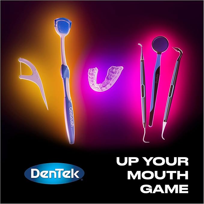 DenTek Triple Clean Advanced Clean Floss Picks, No Break & No Shred Floss, 20 Count (Pack of 2)