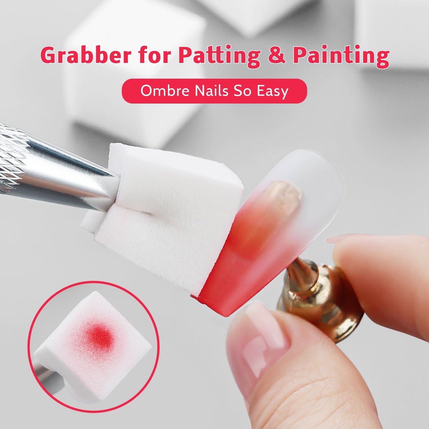 Sponge Pat Paint Nail Gel, Blending Colors Ombre Nails Gradient Gel Nail Blush Blooming Aura Nails Drawing Stripper Floral Painting Nail Art, No Wipe, Aurora Mermaid Chrome Silk Satin (9 Colors L)
