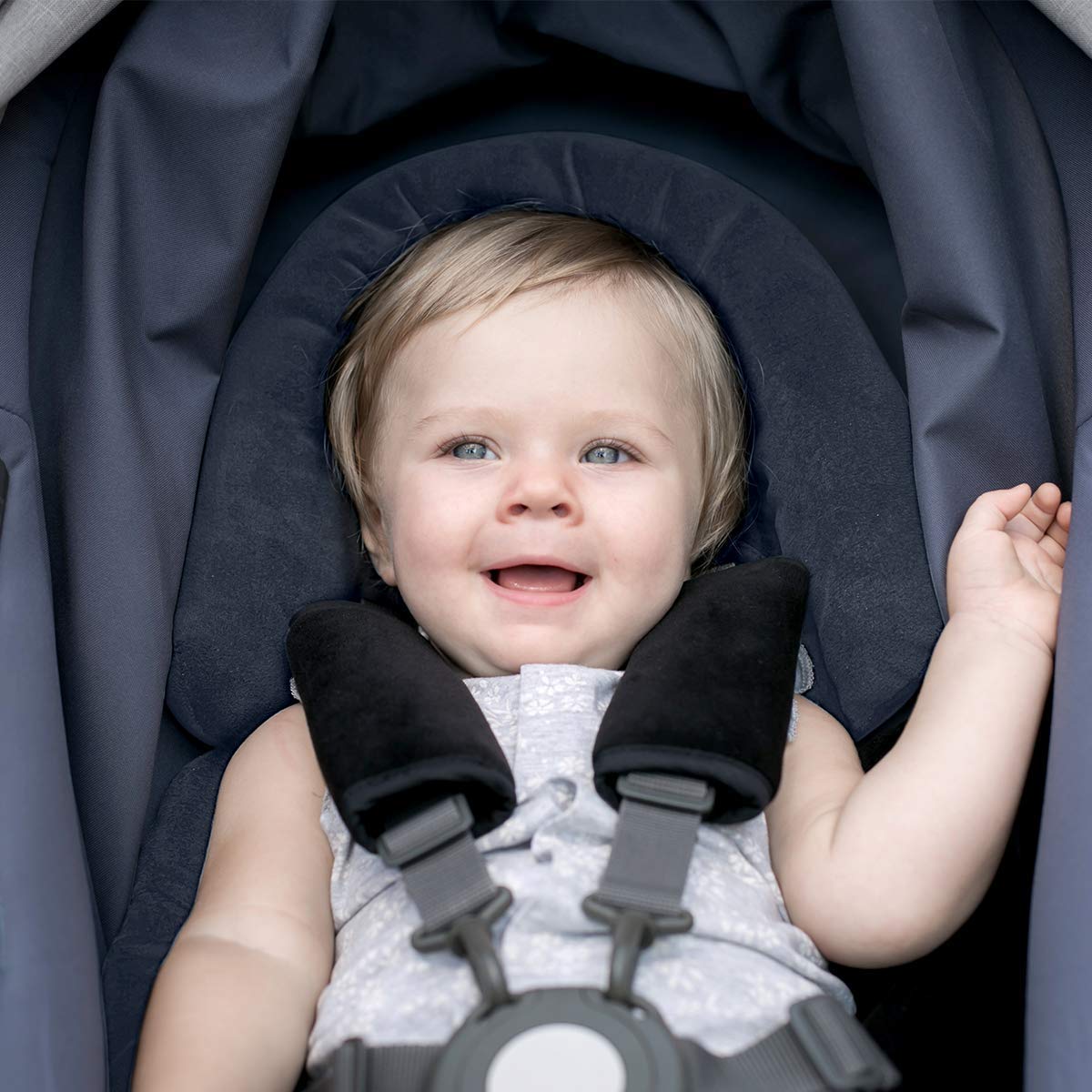 COOLBEBE Upgraded 3-in-1 Babybody Support for Newborn Infant Toddler - Extra Soft Car Seat Insert Cushion Pad, Perfect for Carseats, Strollers, Swings, Black