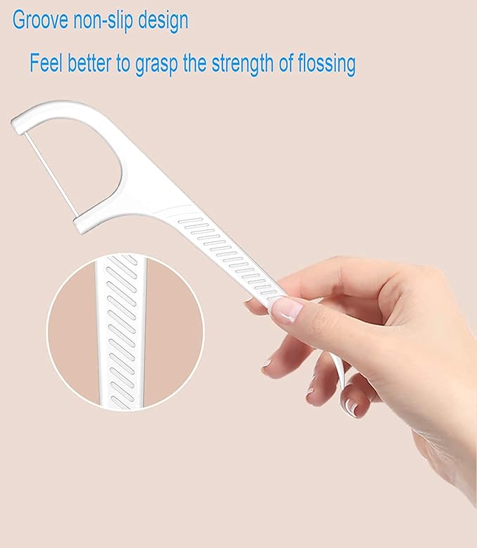 Dental Floss Picks 400 pcs,Holy Rose Refill Bagged Flossers, Ultra Fine Adult Floss Sticks, Odorless Floss Toothpicks for Cleaning Tooth