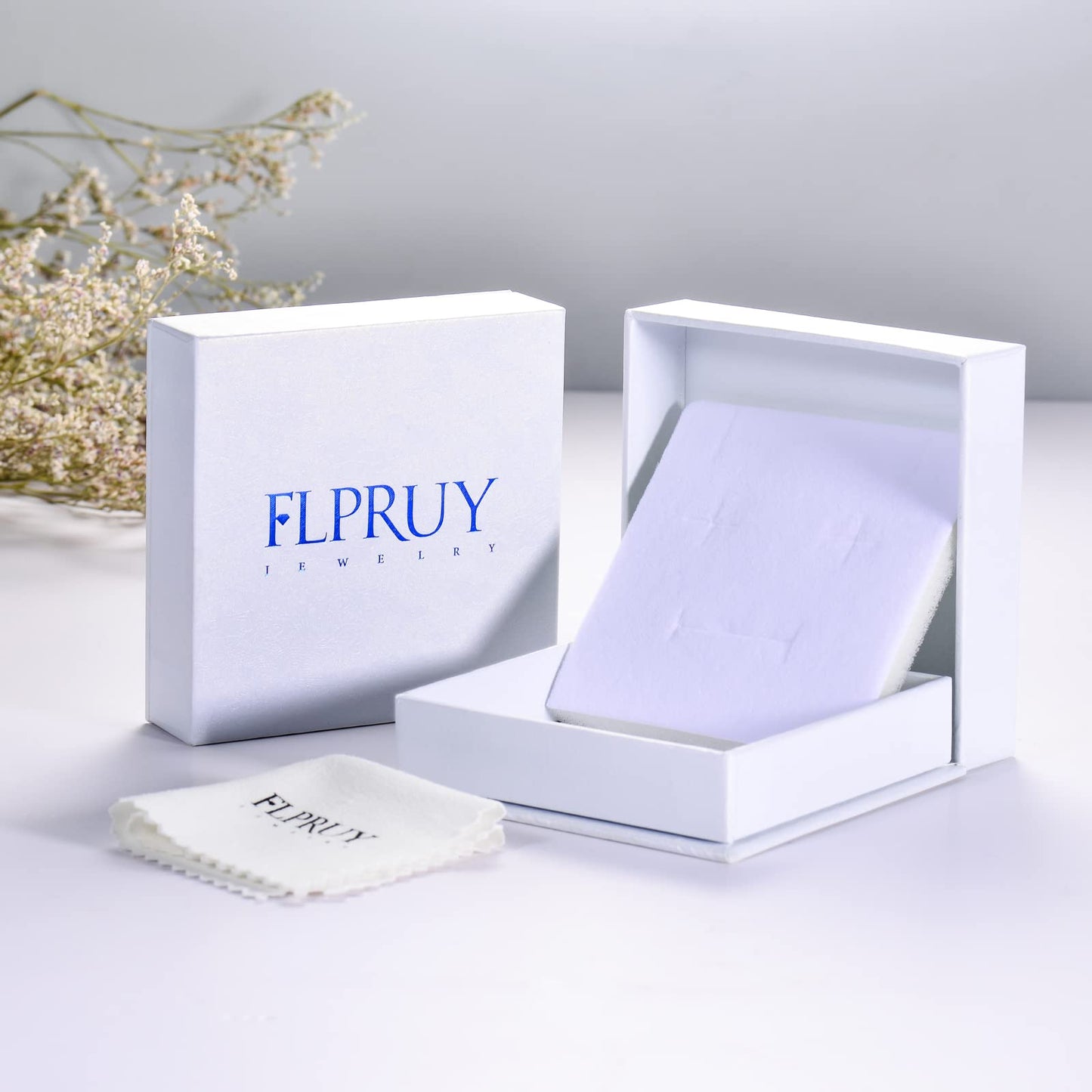 Flpruy Violet Birth Flower Necklace 925 Sterling Silver Cross Necklace Violet Jewelry 12 Month Birth Flower Floral Pendant Birthday Jewelry Gifts for Women Mom