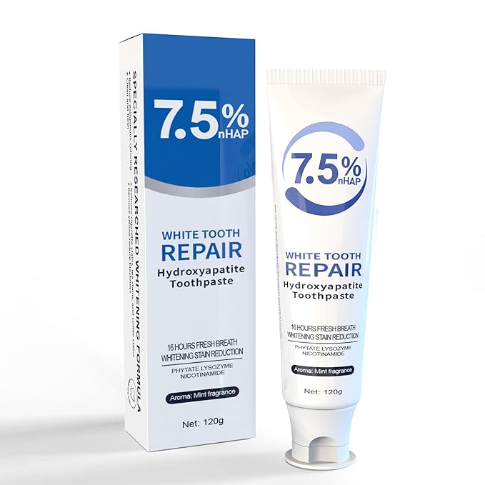 Hydroxyapatite Toothpaste, Nano Hydroxyapatite Toothpaste for Enamel Protection and Tooth Strengthening, Fresh Mint Flavor, Promotes Fresh Breath, Daily Use for Oral Health 1 Pack