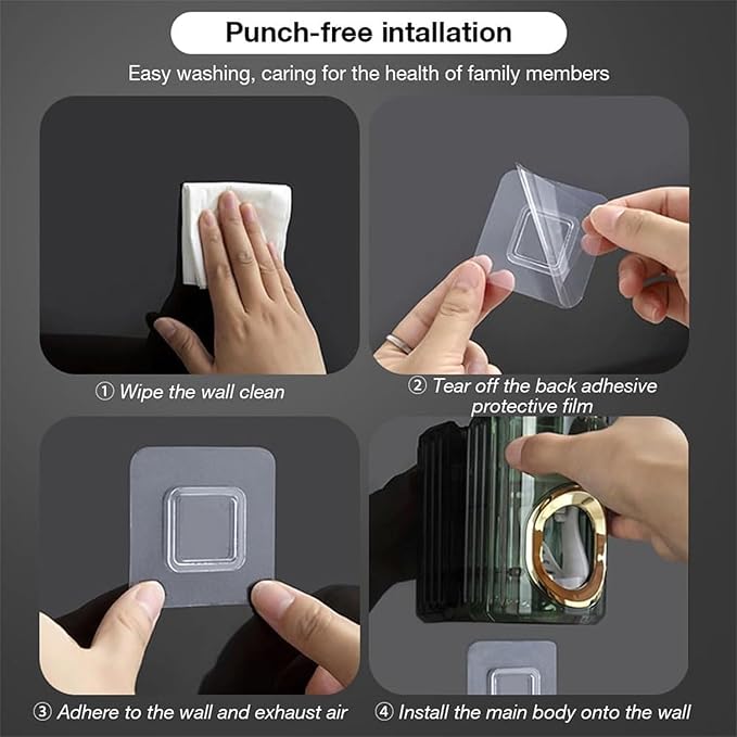 Light Luxury Toothpaste Squeezer, Automatic Toothpaste Squeezer, Toothpaste Dispenser, Household Wall Mounted Non-Punching Squeezer Toothbrush Holder Saves Toothpaste for Home (Color 03)