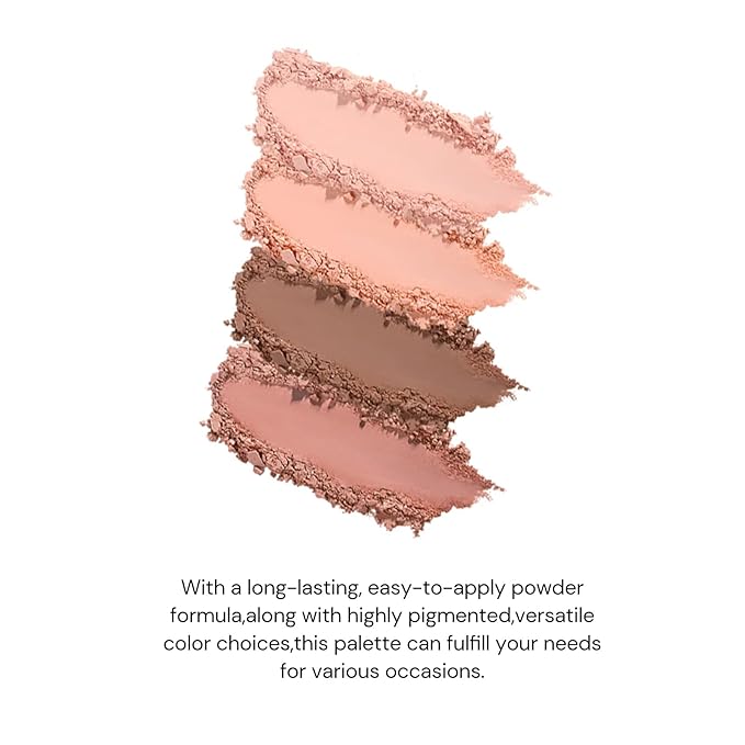 Flower Knows Swan Ballet Six-Color Makeup Palette,Eyeshadow,Blush,Highlighting & Contour All-in-One Face Makeup Palette with 4 Matte+2 Shimmer Neutral Shades(01 White Swan,0.23 Oz)