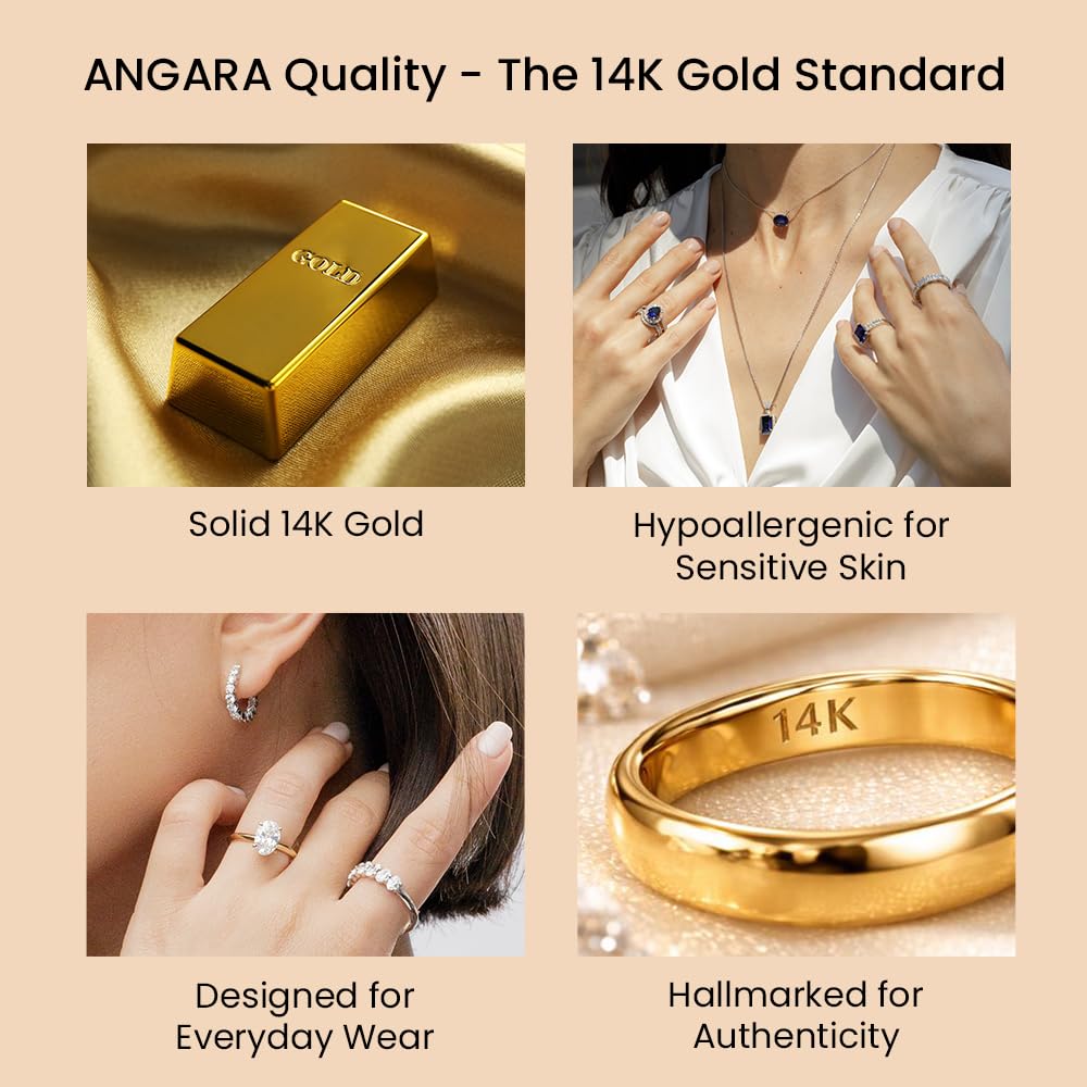 Angara Natural Blue Sapphire Pendant for Women | 0.3 ct Heart Shape Blue Sapphire Diamond Heart Pendant Necklace in Yellow Gold | September Birthday, Anniversary, Gemstone Jewelry Gift | AA | 4mm