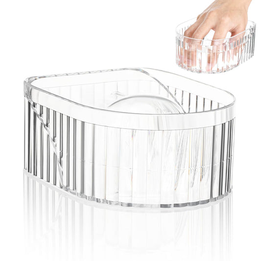 SOIMISS Acrylic Nail Soaking Bowl for Nail Polish Removal and Cuticle Softening Fits One Hand Suitable for Home Manicure Treatment Tray