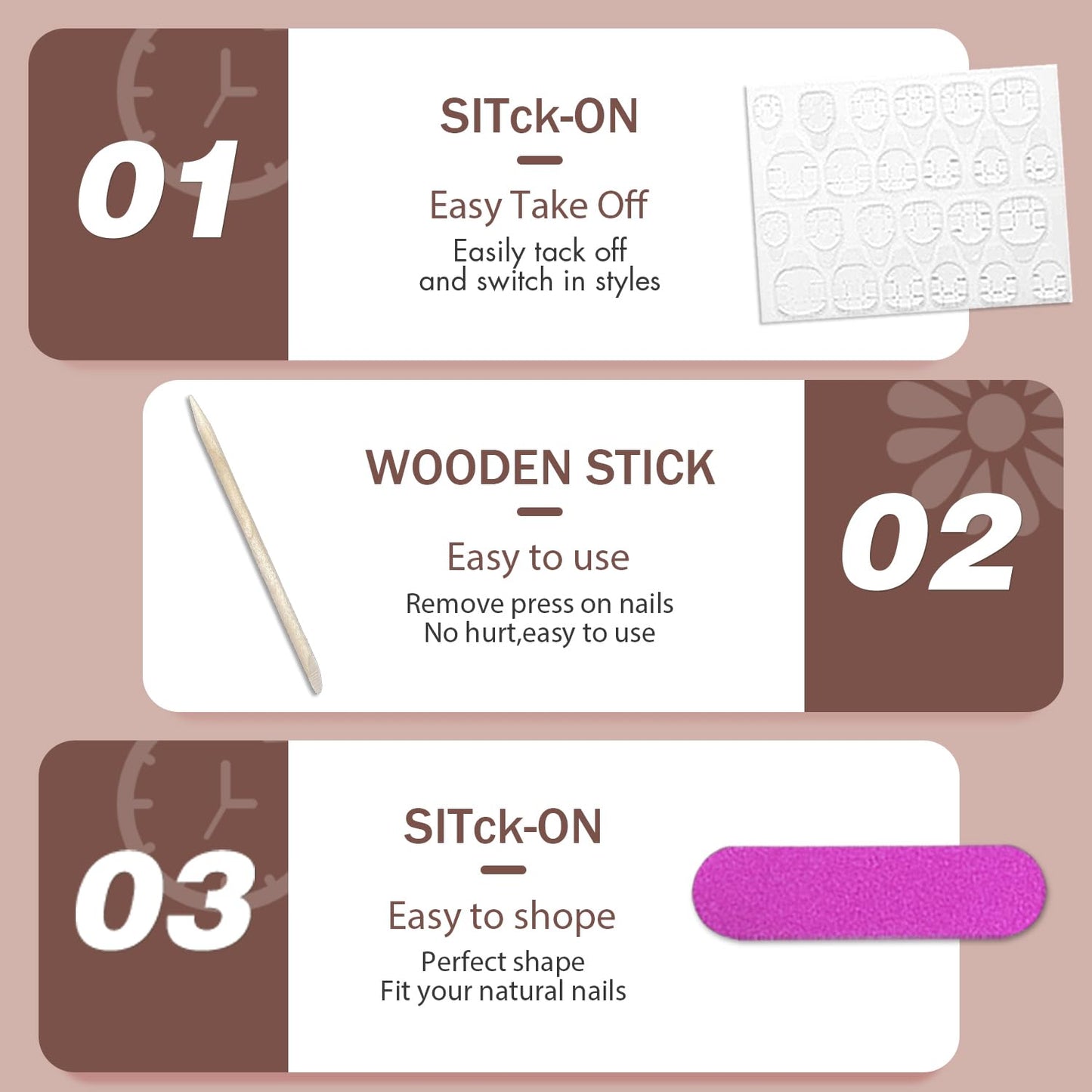 Matte Brown Press on Nails Short Square, Maroon Fake Nails Short Square Nails Press ons, Soft Gel Acrylic Glue on Nails Stick on for Women Fall Winter 24 Pcs