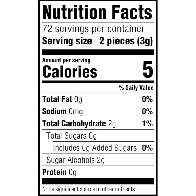 ECLIPSE Spearmint Sugar-Free Chewing Gum, 8 Packs, 18-Count Each Gum Packs