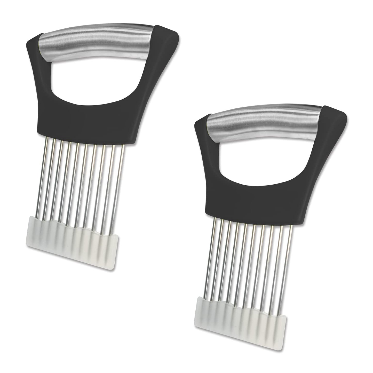 SCGFPOE Onion Slicer Holder, Onion | Tomato | Potato | Apple | Egg Holder for Slicing, Vegetables | Fruits Slicer Holder, Meat |Beef Chopper, Multi-Purpose Kitchen Accessory, 2 Pack