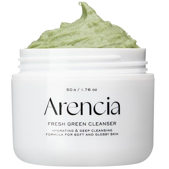 Korean Rice Mochi Face Cleanser & Daily Scrub - Moisturizing, Brightening & Deep-Cleansing - All Skin Types, Vegan, Organic - with Rice Powder, Rice Water & Green Tea (1.76oz)