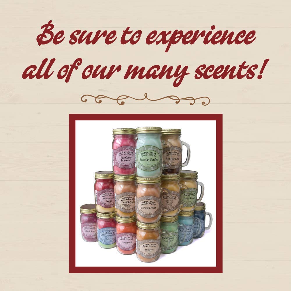Our Own Candle Company, Raspberry Lemonade Scented Mason Jar Candle, 100 Hour Burn Time, 13 Ounces