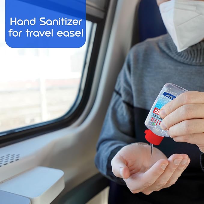 Latalia Mini Hand Sanitizer Travel Size Pack of 288 | 1.85 fl oz with 80% Alcohol Small Hand Sanitizer Bulk For Non-Sticky, Unscented, Gentle & Fresh Hands Anytime