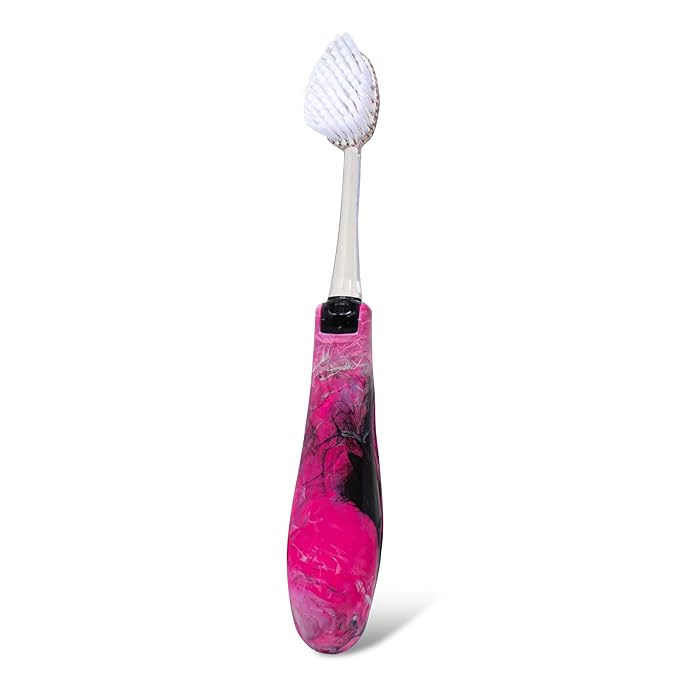 RADIUS Toothbrush Tour Travel Brush, Desert Rose, BPA Free and ADA Accepted, Designed to Improve Gum Health and Reduce The Risk of Gum Disease, 1 Pack