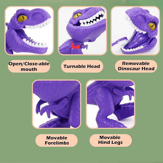 Bundle 19PCS = 9PCS Plastic Simulation Dentist Play Set （Orange） + 10PCS Plastic Dinosaur Simulation Dentist Play Set (Green)
