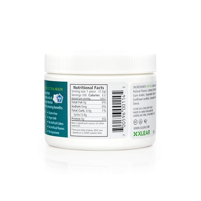 Spry Fresh Natural Xylitol Chewing Gum Dental Defense System - Aspartame-Free, Sugar-Free, Non-GMO, Gluten-Free (Wintergreen, 100-Count, Pack of 2)