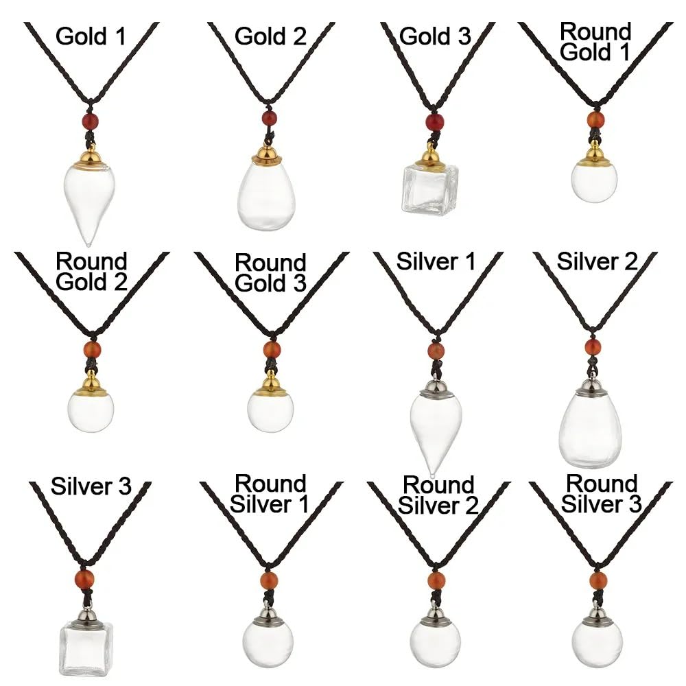 925 Sterling Silver Blood Vial Necklace For Women and Men - Glass Vial Pendant Necklace Perfume Bottle Necklace - Water Container Vial Jar Necklaces For Liquid Oil Diffuser Vial Jewelry