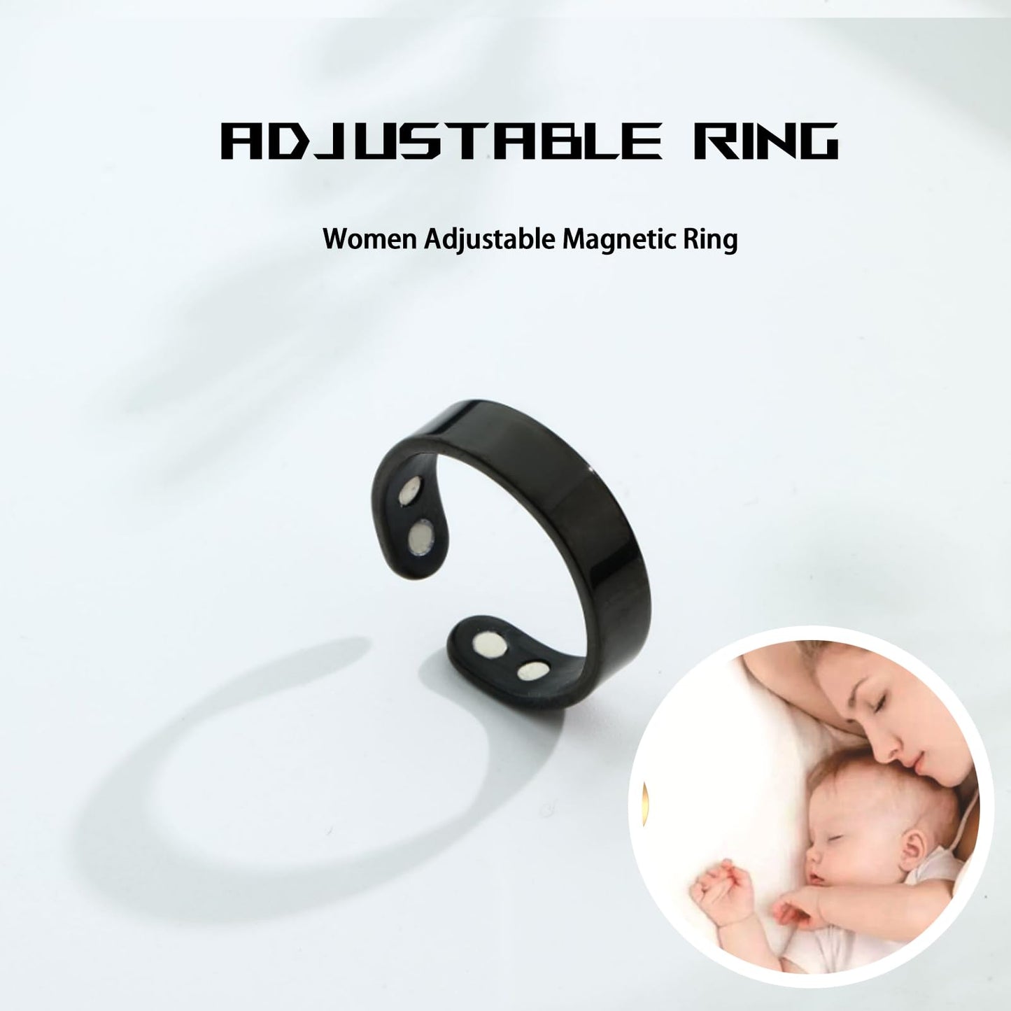Wryhaul Vayro Magnetic Ring for Women and Men, Vayro Adjustable Open Lightweight Water-Resistant Vitality Rings (Golden)