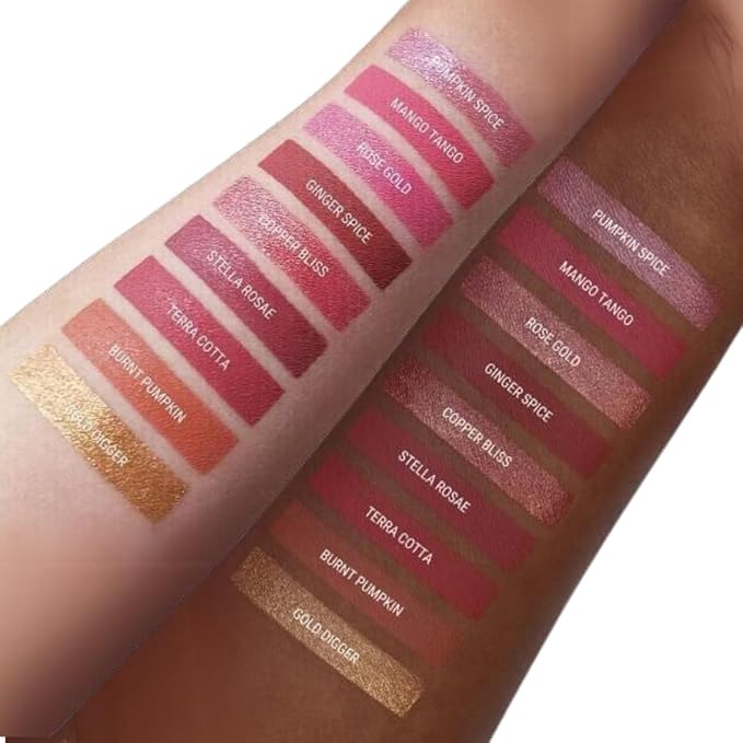 Aromi Copper Metallic Liquid Lipstick | Bronze Lip Color with Shimmery Finish, Long-lasting, Waterproof, Vegan, Cruelty-free, Handmade (Copper Bliss)