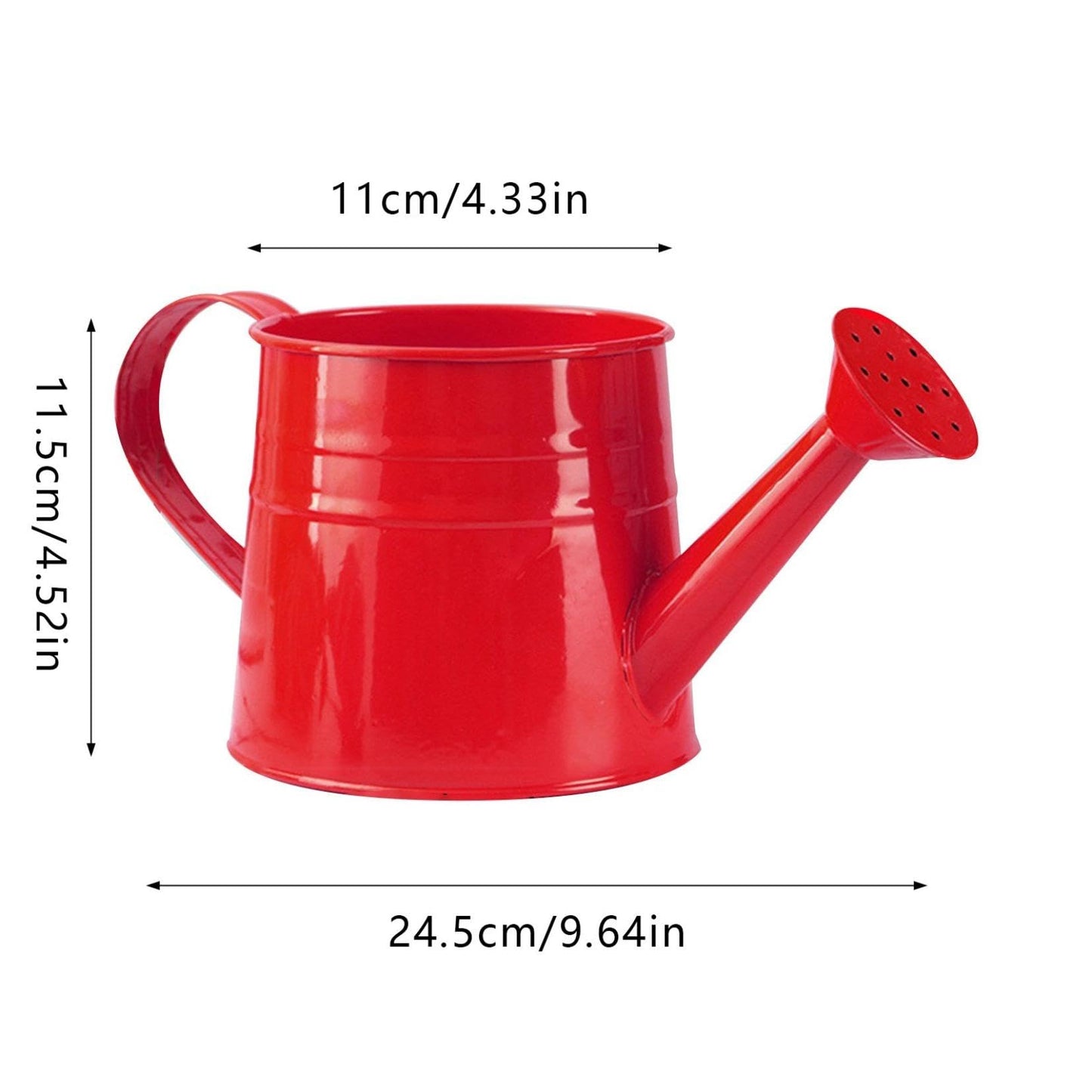 Watering Can, 1L Metal Flower Garden Watering Can, Lightweight Durable Decorative Gardening Tool for Outdoor Indoor Plants Lawn Garden (Dark Pink)
