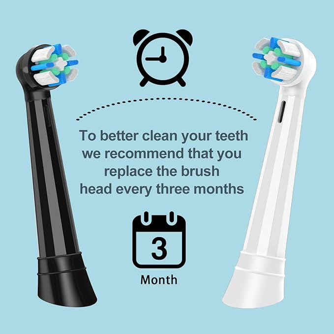 8 Pack IO Replacement Heads Compatible with Oral B IO 2/3/4/5/6/7/8/9/10/Deep Clean Series Electric Toothbrushes, Brush Heads Compatible with Oral B iO (Black)
