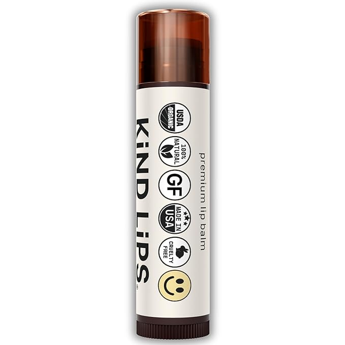 Kind Lips Organic Unscented Lip Balm 2-Pack – Natural Moisturizing Chap stick Alternative – Gluten Free, Grain Free, Made in USA – Hydrating Lip Care with clean ingredients