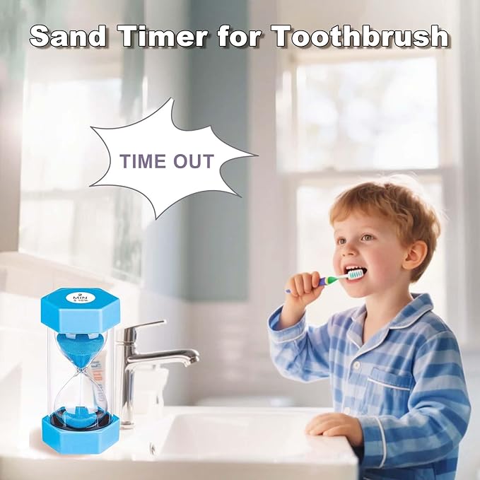 Hourglass Sand Timer 1 Minute, Unbreakable 1m Hourglass Sand Clock, Plastic SandWatch 1 Min, Reloj De Arena 1 Minutos, Colorful Hour Glass Sandglass for Classroom Games(Blue)