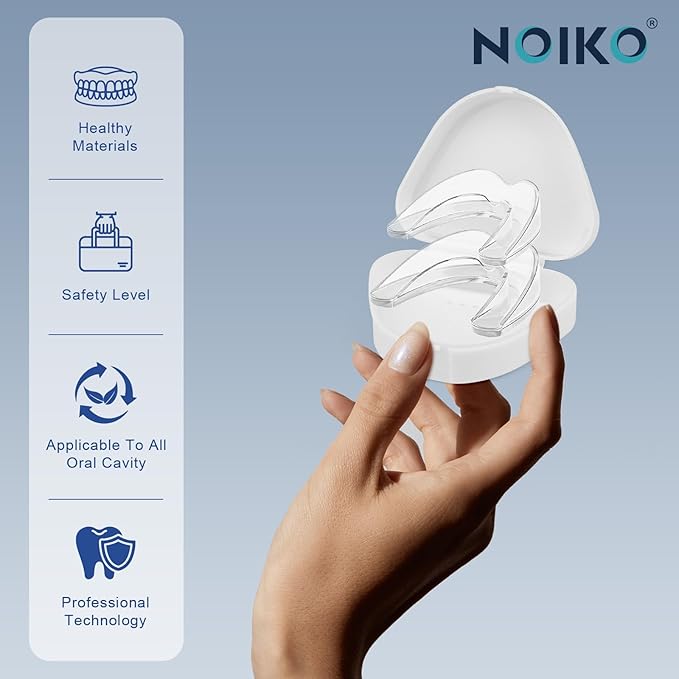 Mouth Guard for Grinding Teeth at Night, Mouth Guard for Clenching Teeth at Night Upgraded Safety EVA Material, Night Guards for Teeth Grinding, Anti Grinding Guard for Adult with 6 Cleaning Tablets