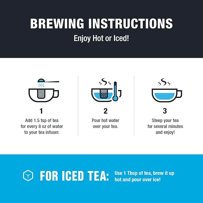 Tiesta Tea - Strawberry Kiwi Herbal Tea, Loose Leaf, Strawberry Hibiscus Kiwi Fruit Tea, Premium Caffeine-Free Herbal Blend, Make Hot or Iced & Up to 200 Cups, 16 oz Resealable Bulk Pouch