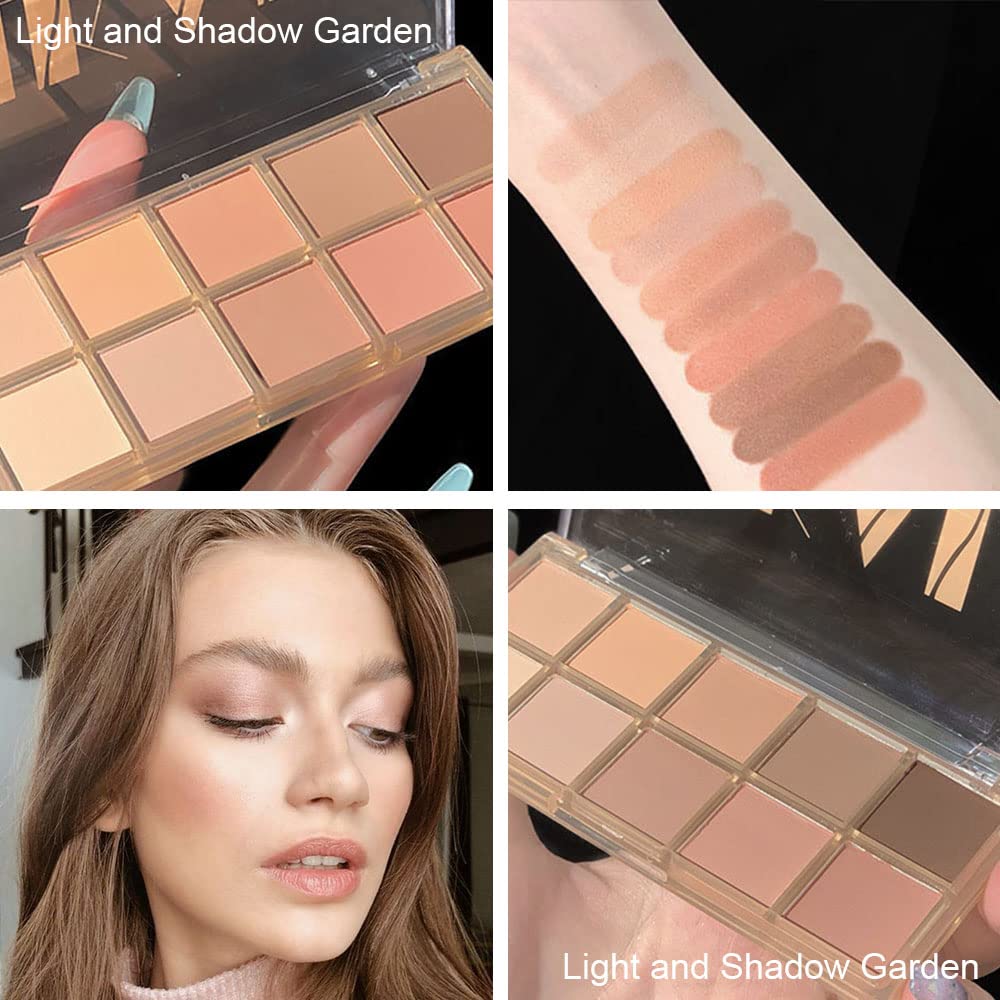 10 Colors Nude Pink Matte Eyeshadow Palette,Neutral Nude Eye Shadow Palette,Long Lasting Waterproof Travel Size Makeup Pallete,Vegan,Cruelty -free