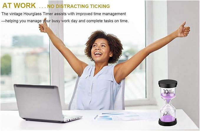 SuLiao Hourglass Sand Timer 15 Minute: Plastic Sand Clock, Purple Sand Watch 15 Min, Colorful Reloj De Arena 15 Minutos, Large Hour Glass Sandglass for Kids, Games, Home, Classroom, Kitchen, Decor