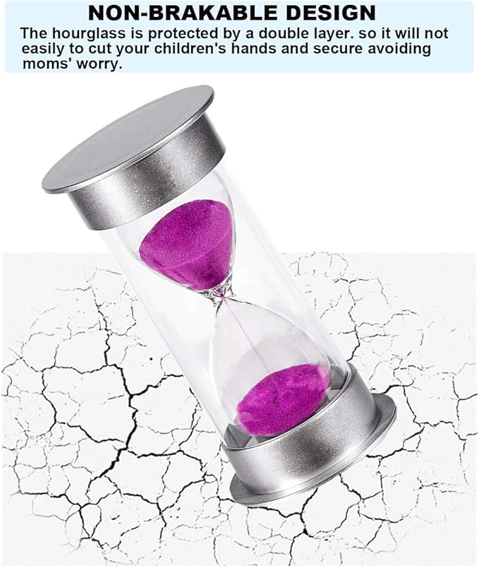 SuLiao Sand Timer, 1 Min Hourglass - Large Purple Sand Clock - Unbreakable Plastic for Kids, Games, Classroom, Kitchen, Decoration