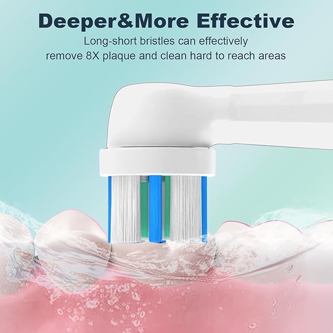 Replacement Toothbrush Heads Compatible with Oral B iO Series 2/3/4/5/6/7/8/9/10 Electric Toothbrush,Round Brush Heads for Gentle Gum Care & Deep Cleaning