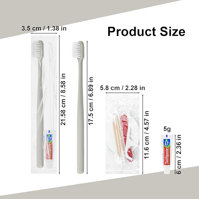 Disposable Toothbrushes, Toothbrush and Toothpaste, Toothbrush and Toothpaste Travel, Comes with Hotel Vanity Set, Individually Packaged, Suitable for Hotel, Home, Camping, Travel (30-Pack)