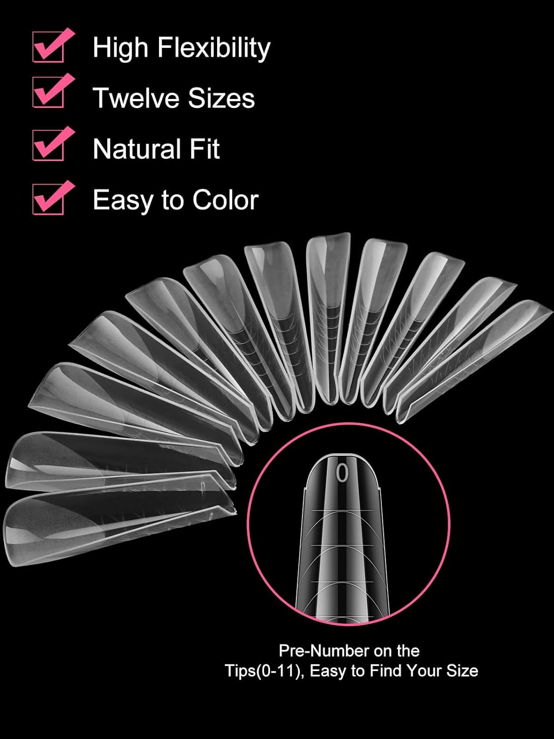 EBANKU 120Pcs Matte Dual Nail Forms, Square Poly Extension Gel Nail Forms Full Cover Nail Molds for Solid Builder Nail Gel Nail Art Design Salon&DIY 12 Sizes