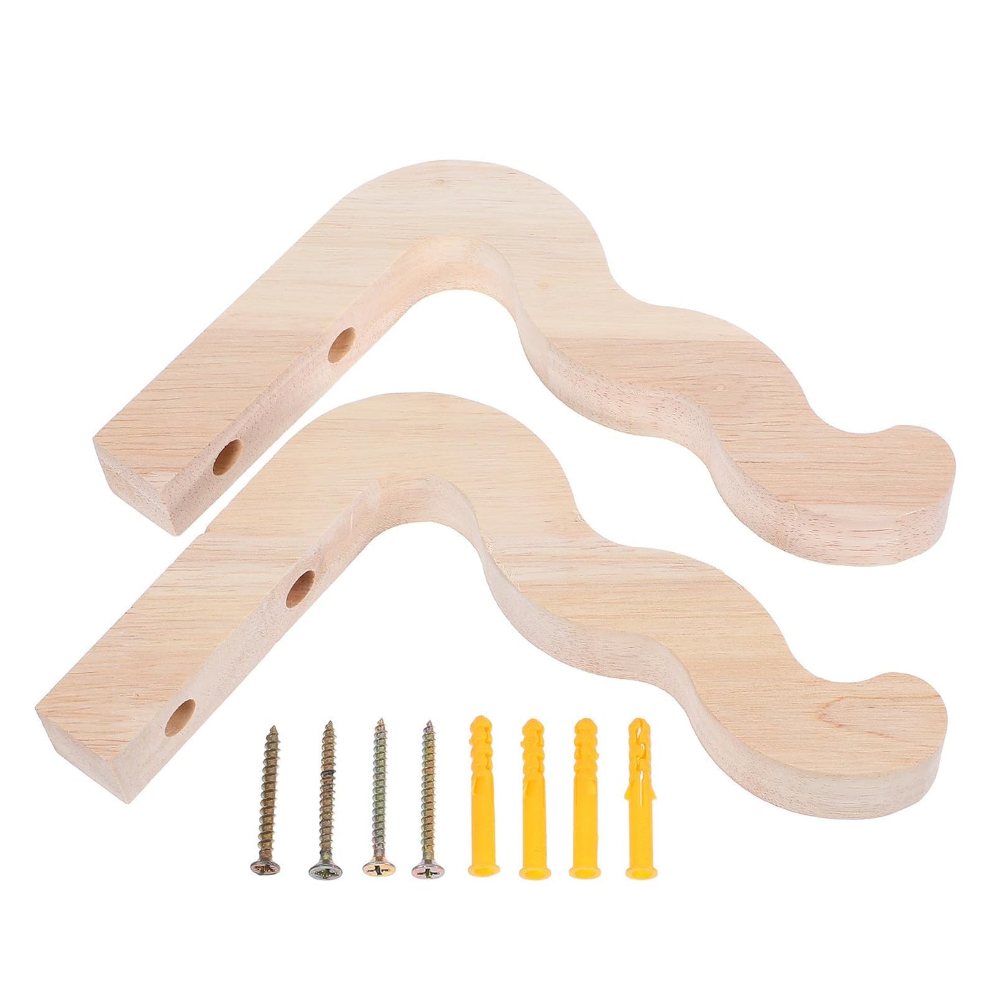 Angoily 2pcs Wooden Plant Hanging Hooks for Indoor Outdoor Wall Mount Flower Pot Brackets Lantern Wind Chime Hangers Balcony Garden Decorative