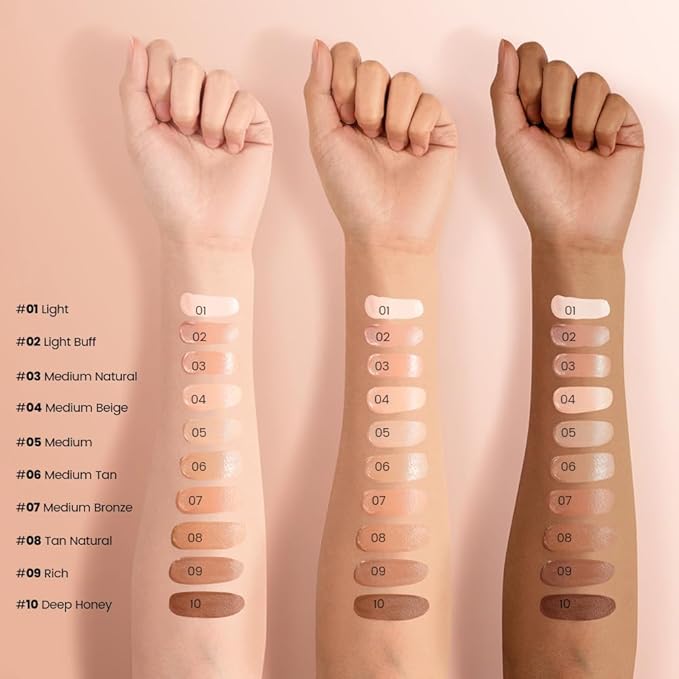 Kaely Liquid Concealer for Older Women, Under Eye Brightener Full Coverage Concealer for Dark Circles, Color Correcting Foundation Face Makeup Waterproof, Vegan & Cruelty-Free, 03 Medium Natural