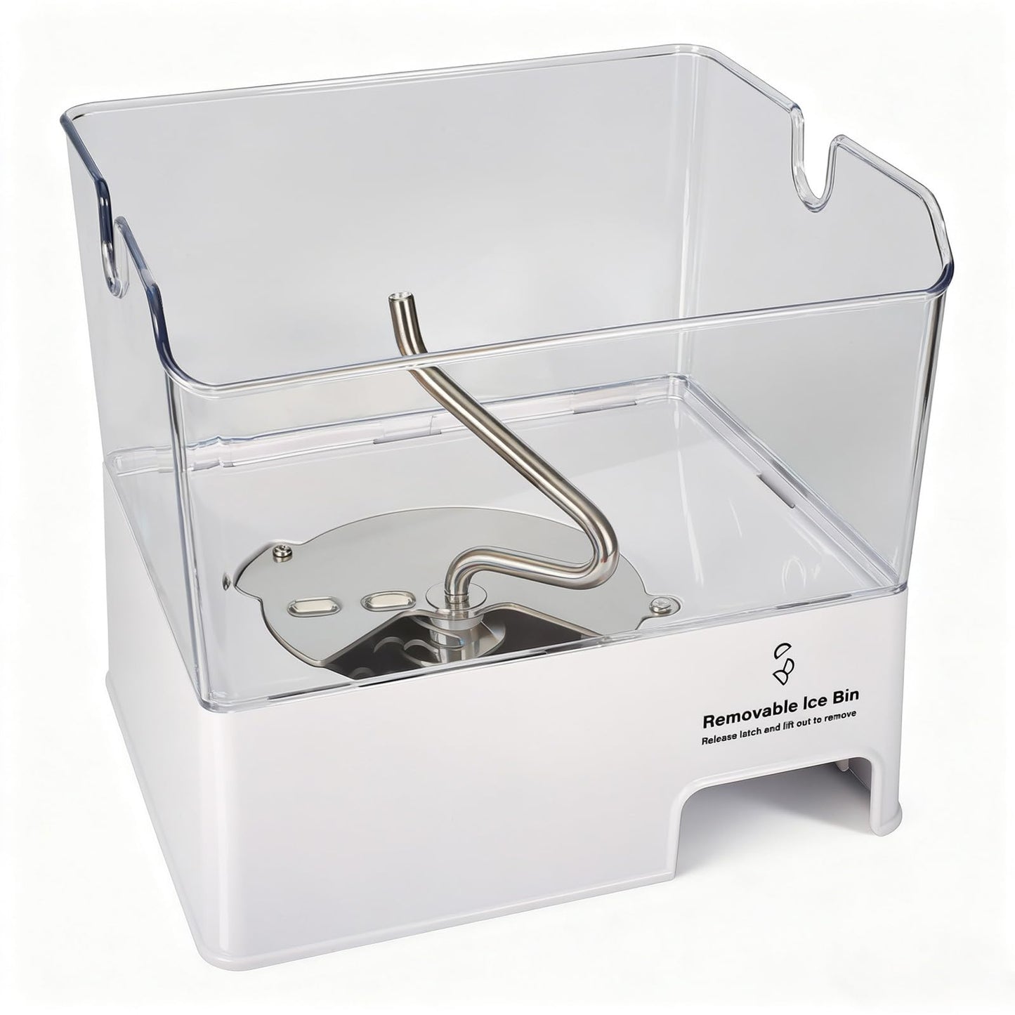 ColleRain WPW10347093 Removable Ice Bin Compatible with Whirlpool Ice Bucket Replacement, W10347093 Ice Maker Assembly for Whirlpool Refrigerator Ice Bin