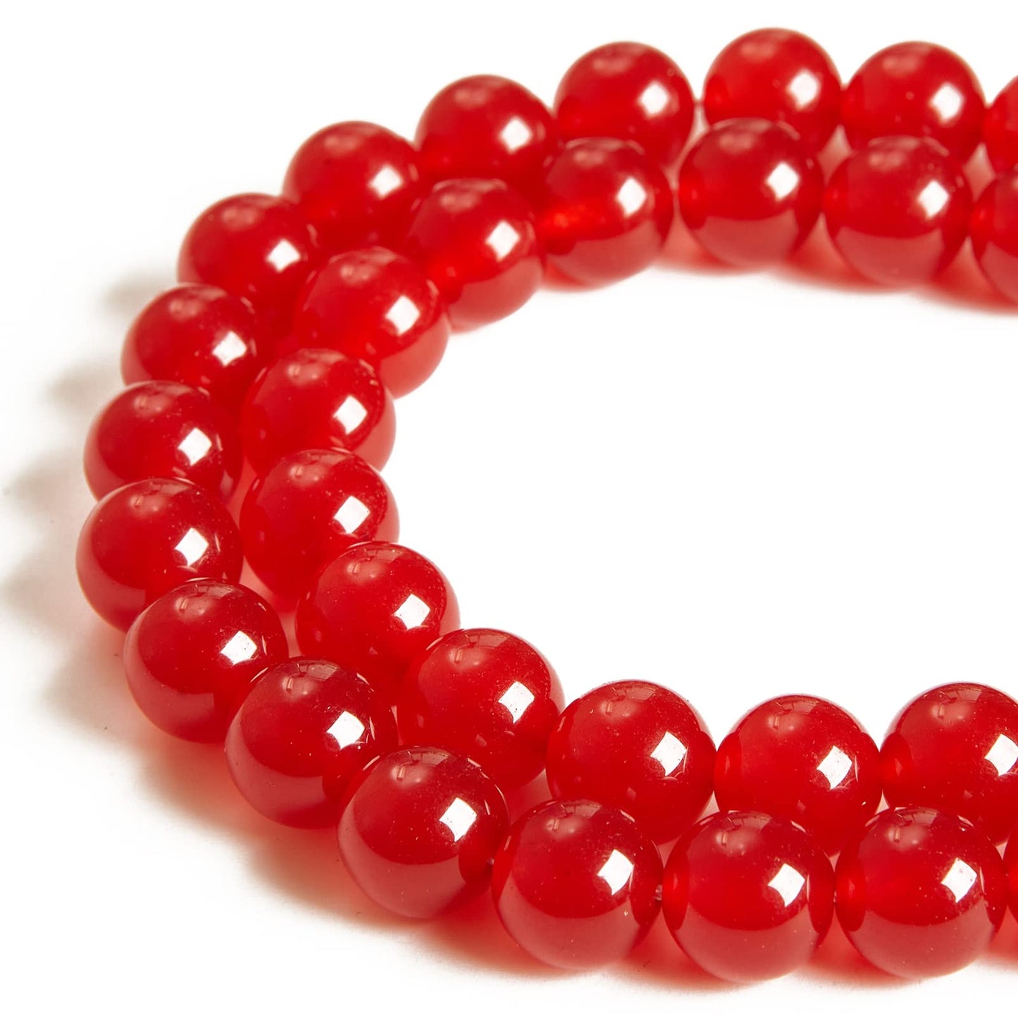 100pcs 8mm Carnelian Beads Natural Gemstone Beads Round Loose Beads for Jewelry Making